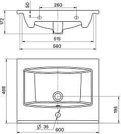 Vigo Мебель для ванной Grani 600-0-1 подвесная белая/дуб сонома – фотография-19