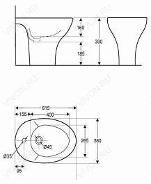 Jacob Delafon Биде напольное Presquile E1348 – фотография-3