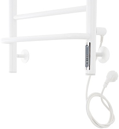 Domoterm Полотенцесушитель электрический Орфей DMT П6 400x600 БЕЛ EK R белый – фотография-3