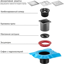 BERGES Wasserhaus Душевой трап Zentrum Antik 150 090465 хром матовый – фотография-4