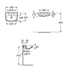 Roca Раковина Debba 50x42 – фотография-7