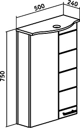 Runo Мебель для ванной Кипарис 45 – фотография-6