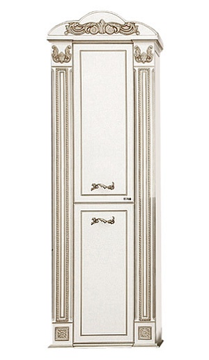 Misty Пенал для ванной Барокко 60 L белый, патина – фото-1