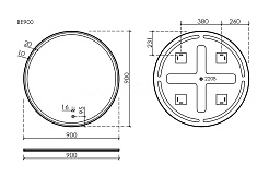 Sancos Зеркало Bella 90 BE900 – фотография-3