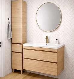 Vivon Тумба с раковиной Atwood 90 подвесная дерево – фотография-5