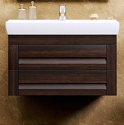 Opadiris Тумба с раковиной подвесная Лаварро 70 венге – фотография-1