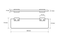 Bemeta Полка стеклянная Via 135002242 – фотография-2