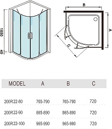 WeltWasser Душевой уголок WW200 200R22-90 – фотография-3