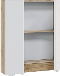 СанТа Навесной шкаф Сатурн 60x75 над стиральной машиной белый/дуб австрийский – фотография-2