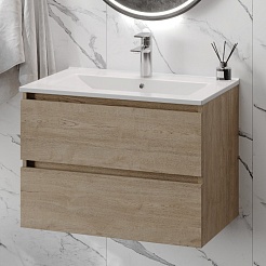 Teymi Тумба под раковину Laina 70 подвесная дуб светлый – фотография-6