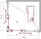 BelBagno Душевой уголок Uno 120/100 UNO-195-AH-2-120/100-CH-CR стекло рифленое – картинка-6