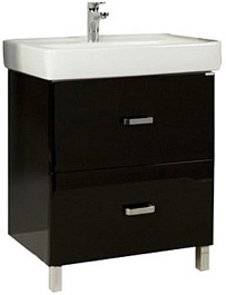 Акватон Тумба с раковиной "Америна 80 Н" черная – фотография-1