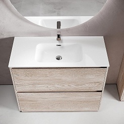 Sancos Мебель для ванной Libra Floor 100 дуб галифакс натуральный – фотография-5