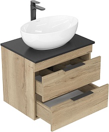 Onika Тумба под раковину Легран 60 подвесная под столешницу дуб галифакс – фотография-4