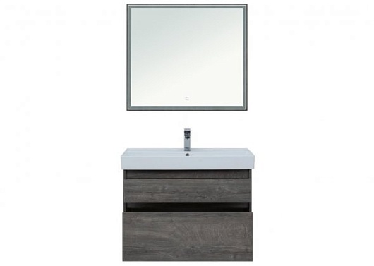 Aquanet Тумба с раковиной Nova Lite 90 2 ящика, дуб рошелье – картинка-5