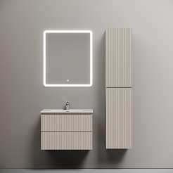 Sancos Тумба с раковиной Snob R 70 beige soft раковина CN7007 – фотография-2