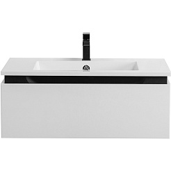 Cezares Тумба с раковиной Slider 80 подвесная белая – фотография-2