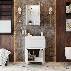 Onika Мебель для ванной Стрим 60.12 (Como) белая – фотография-4