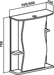 Runo Мебель для ванной Бриз 65 Лилия – фотография-7