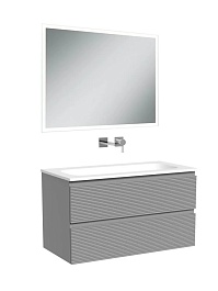 Sancos Тумба с раковиной Folk 90 ergraut soft раковина Grace 91 CN7019Wx – фотография-4