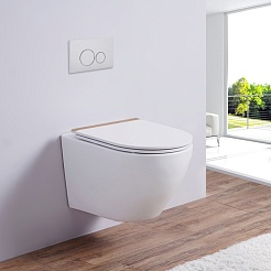 Esbano Унитаз Amapola-N DP подвесной безободковый белый – фотография-2