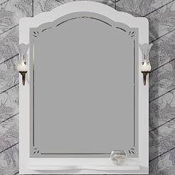 Opadiris Зеркало для ванной Лоренцо 80 белое – фотография-1