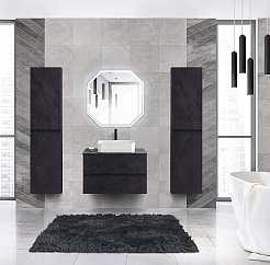 Cezares Тумба под раковину Molveno-46 80 подвесная nero – фотография-9