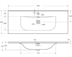 BelBagno Мебель для ванной Etna 120 подвесная Bianco Lucido с раковиной BB-8099-120 – фотография-9