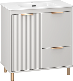 Brevita Тумба с раковиной Risacca Crema 80 серая – фотография-3