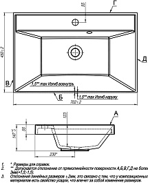 Mixline Умывальник Andrea Classic 70 – фотография-2