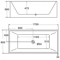 BelBagno Акриловая ванна BB56-1700 – фотография-3