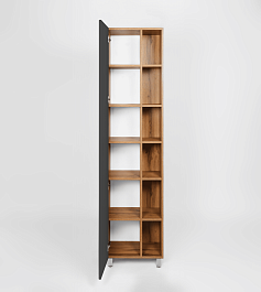 Viant Шкаф пенал Бостон 45 графит/дуб вотан – фотография-4