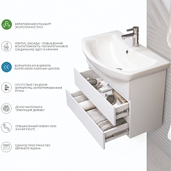 Vigo Мебель для ванной Wing 700-0-2 подвесная белая – фотография-12