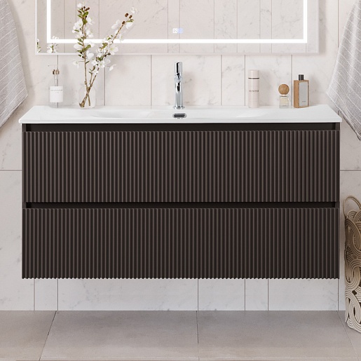 BelBagno Тумба с раковиной Uno 120 подвесная Темно-Серый матовый с раковиной BB-8099-120 – картинка-7