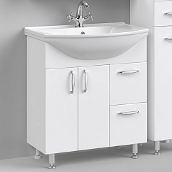 Водолей Тумба под раковину Колумбия 75 белая – фотография-1