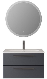 BelBagno Мебель для ванной Eco Cer-N 80 CZR-8073-80 grafito ручки матовые чёрные – фотография-1