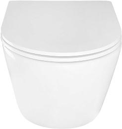 Azario Унитаз подвесной Uno AZ-2380 безободковый белый – фотография-4