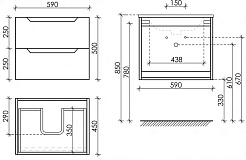 Sancos Мебель для ванной Norma 2.0 60 белый глянец – фотография-4