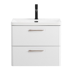 BelBagno Тумба с раковиной Due 60 подвесная Bianco Lucido – фотография-2