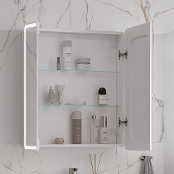 Equil Зеркальный шкаф Nice 70 белый – фотография-10