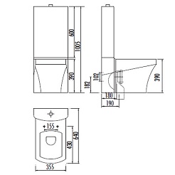 Creavit Унитаз Sorti SR310 с биде – фотография-3