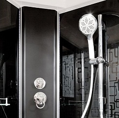 DTO Душевая кабина BМ1590 BLACK с электрикой и гидромассажем – фотография-3