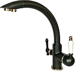 Milacio Смеситель для кухни Castellon Ceramic MC.513.ASN антрацит/сатин – фотография-1