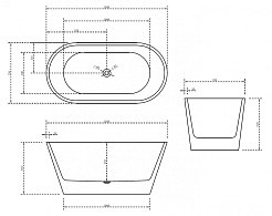 ABBER Акриловая ванна AB9203-1.4 140x70 – фотография-4
