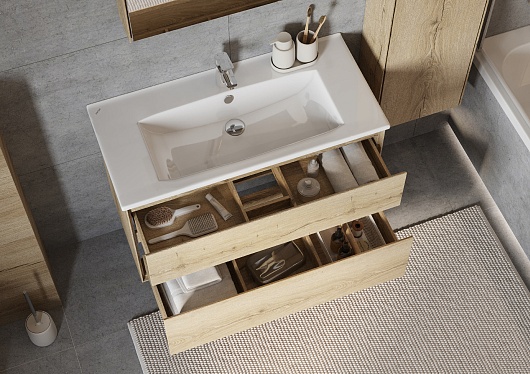 Акватон Тумба под раковину Либерти 100 дуб эльвезия – картинка-25