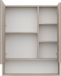 Misty Зеркальный шкаф Мускат 70 дуб галифакс белый – фотография-3