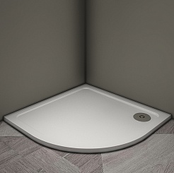 Veconi Душевой поддон Tezeo stone TZ-10 90x90 белый – фотография-2