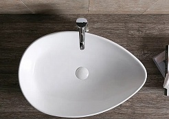 Ceruttispa Раковина накладная 66 CR7030 белая – фотография-2