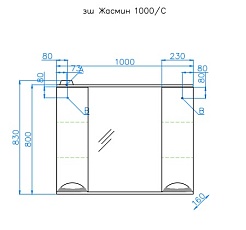 Style Line Мебель для ванной Жасмин 100-3 – фотография-3