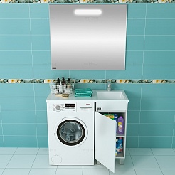 СанТа Тумба с раковиной Марс 38 R напольная без ручек – фотография-4